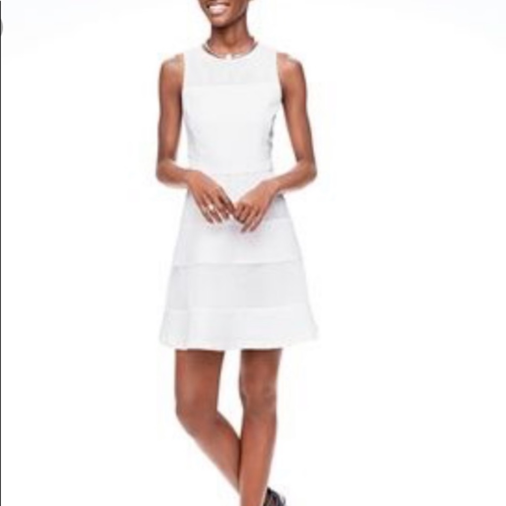 NWT Ann Taylor mesh panel fit and flare midi dress
